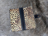 Checkbook Cover- Leopard and Black